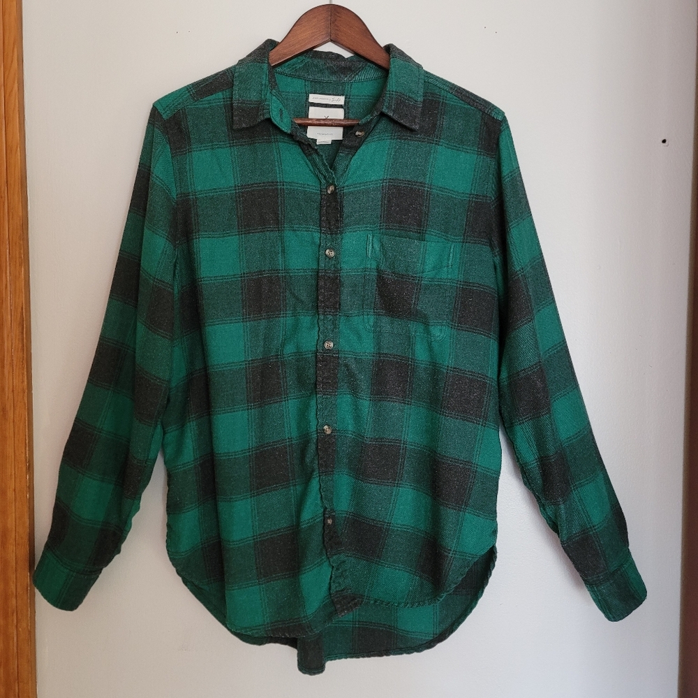 American Eagle Green & Gray Flannel